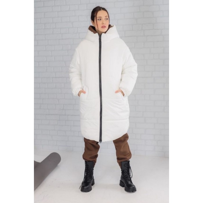 Жіноче зимове пальто 21.1369 біле