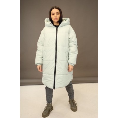 Жіноче зимове пальто 21.1369 блакитне